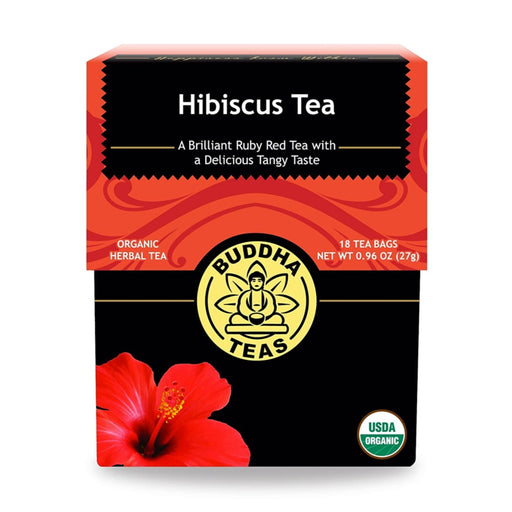 BUDDHA TEAS Organic Herbal Tea Bags Hibiscus Tea - 18 Bags