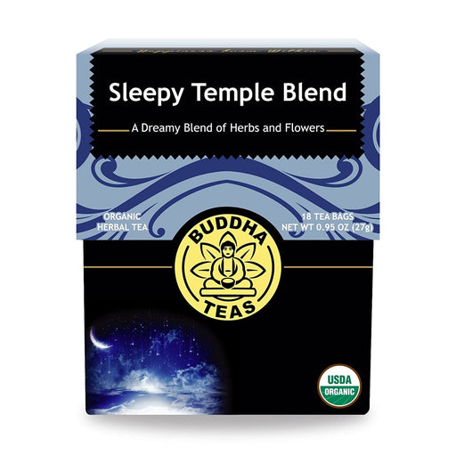 BUDDHA TEAS Organic Herbal Tea Bags Sleepy Temple Blend - 18 Bags