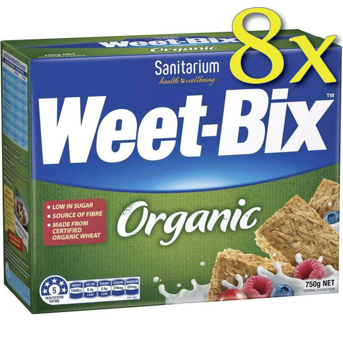 Bulk Box: Weet-Bix Certified Organic 750gm x 8 Packs