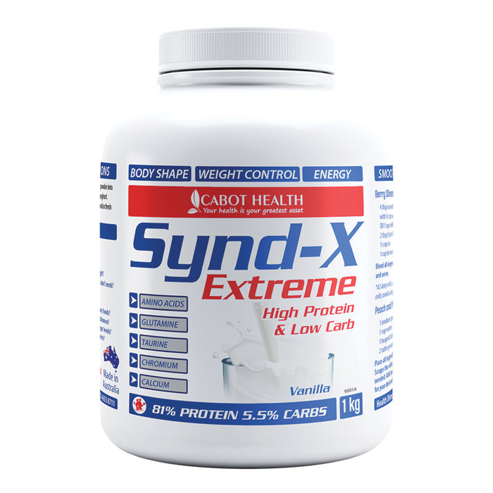 Cabot Health High Protein & Low Carb Synd-X Extreme Vanilla 1Kg