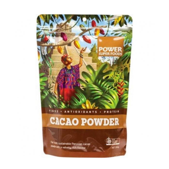 POWER SUPER FOODS Organic Cacao Powder - The Origin Series 250g
