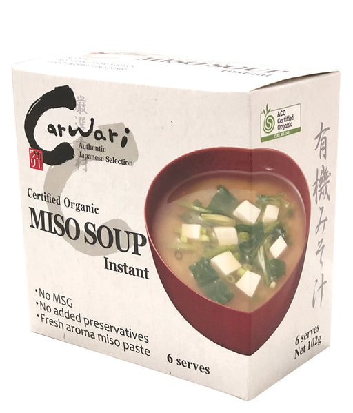 Carwari Organic Instant Miso Soup x 6 Serves 