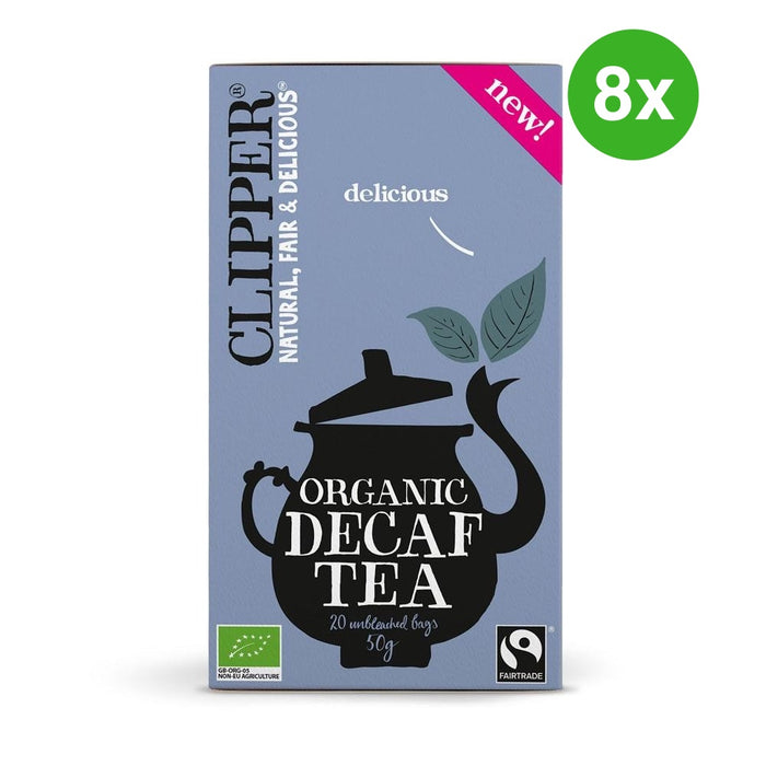 Bulk Deal: 8x CLIPPER Organic Black Tea Decaf Everyday 20 tbags