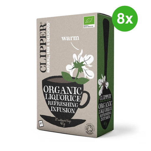 Bulk Deal: 8x Clipper Organic Liquorice Infusion Tea 20 tbags