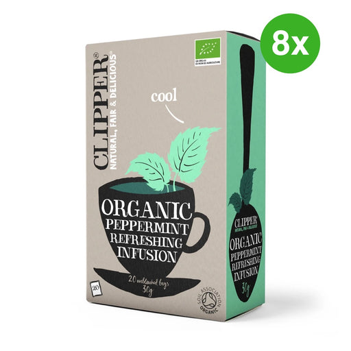 Bulk Deal: 8x Clipper Organic Peppermint Infusion Tea 20 tbags