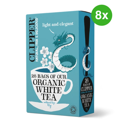 Bulk Deal: 8x Clipper Organic White Tea 26 tbags