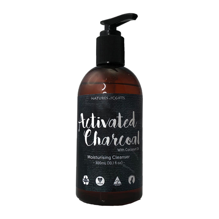 Clover Fields Nature's Gifts Activated Charcoal with Coconut Oil Moisturising Cleanser 