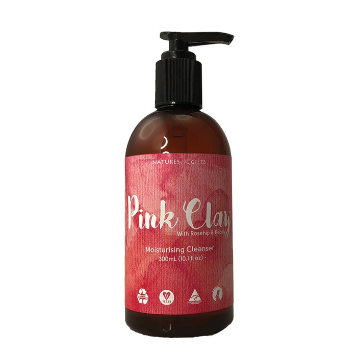 Clover Fields Nature's Gifts Pink Clay with Rosehip & Peony Moisturising Cleanser 
