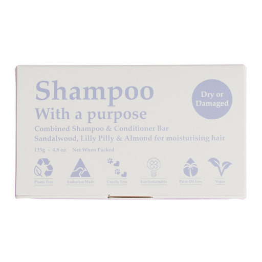Clover Fields Dry or Damaged Shampoo with a Purpose Bar 100g