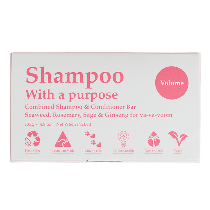 Clover Fields Volume Shampoo with a Purpose Bar 135g
