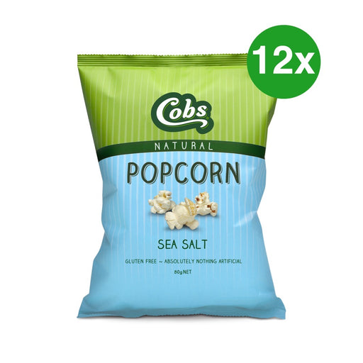 Bulk Deal: Cobs Popcorn Natural Sea Salt 12x80g
