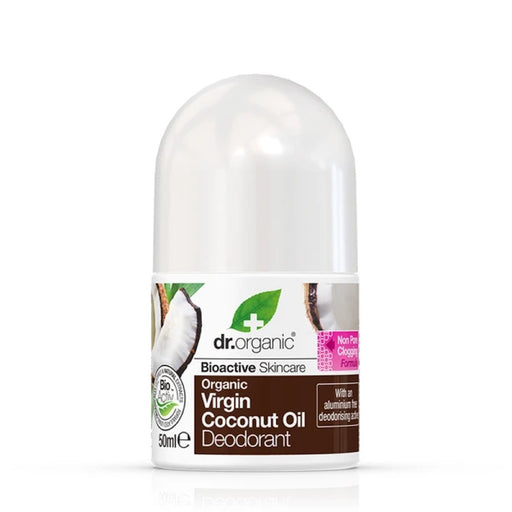 DR ORGANIC Deodorant Roll On Virgin Coconut Oil 50ml