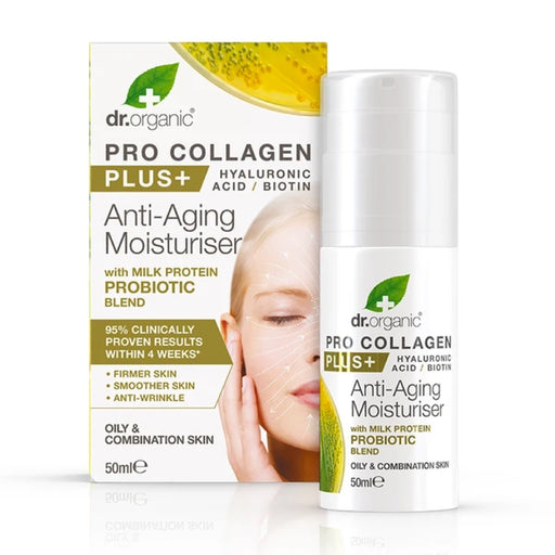 DR ORGANIC Moisturiser Pro Collagen Plus+ Anti Aging with Probiotic 50ml