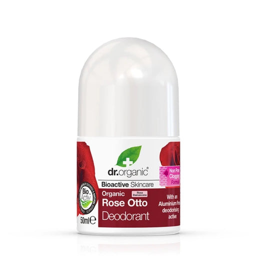 DR ORGANIC Deodorant Roll On Rose Otto 50ml
