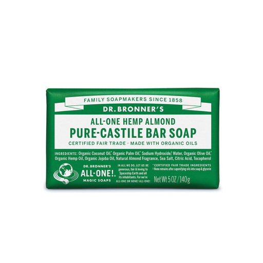 Dr. Bronner's  Almond  Pure-Castile Bar Soap Hemp All-One 140g