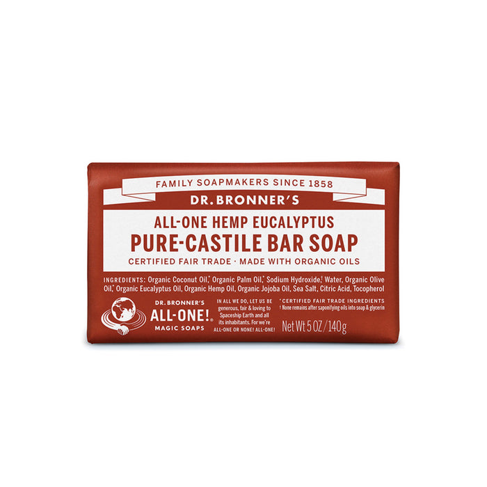 Dr. Bronner's Eucalyptus Pure-Castile Bar Soap Hemp All-One 140g