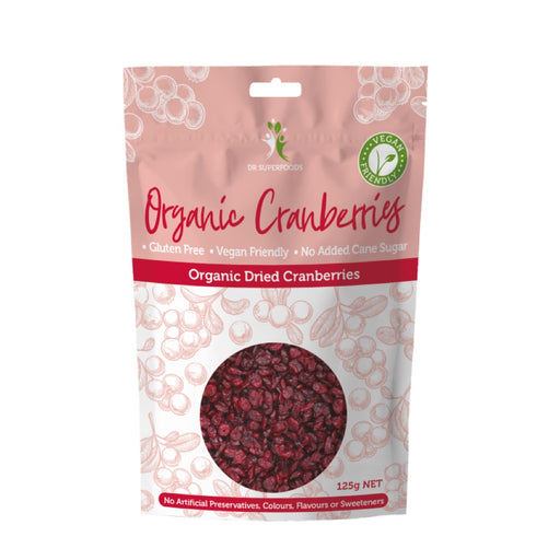 DR SUPERFOODS Organic Cranberries Dried 125g