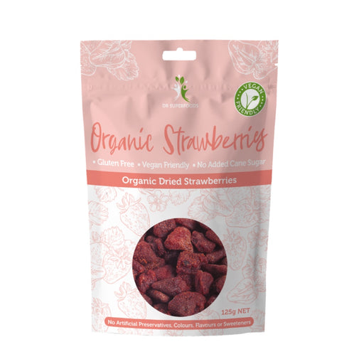 DR SUPERFOODS Dried Strawberries Organic - 125g