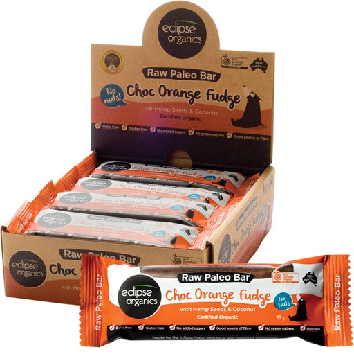 Eclipse Organics Raw Paleo Bar Choc Orange Fudge 