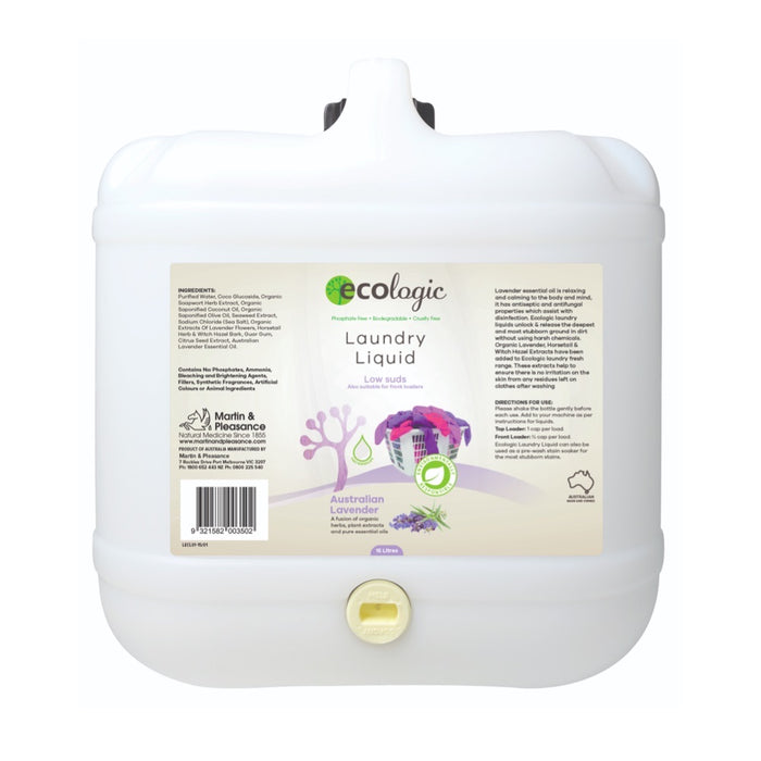 ECOLOGIC Laundry Liquid (Bulk) Australian Lavender - 15L