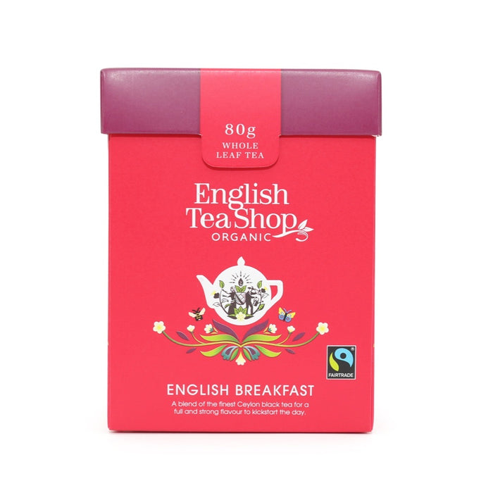 ENGLISH TEA SHOP Organic English Breakfast Loose Leaf Tea 80g