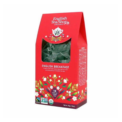 ENGLISH TEA SHOP Organic English Breakfast Pyramid Infuser Pack - 15 Bags