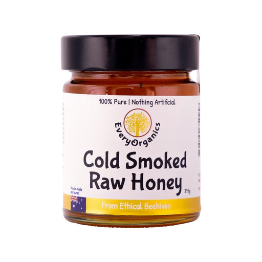 EVERYORGANICS Cold Smoked Raw Honey From Ethical Beehives - 375g