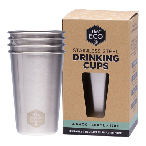 EVER ECO 4 Pack Stainless Steel Drinking Cups 