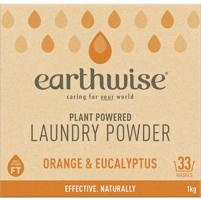 EARTHWISE Laundry Powder Orange & Eucalyptus - 1kg