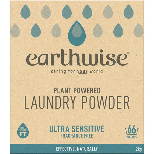 EARTHWISE Laundry Powder Fragrance Free 2kg