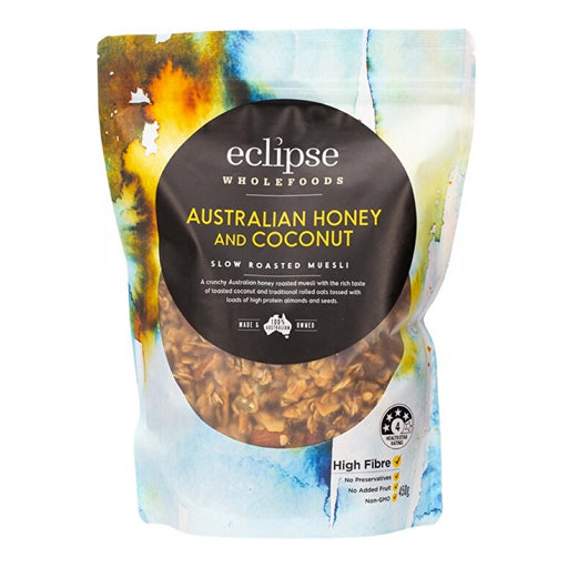 ECLIPSE WHOLEFOODS Slow Roasted Muesli Australian Honey and Coconut - 450g