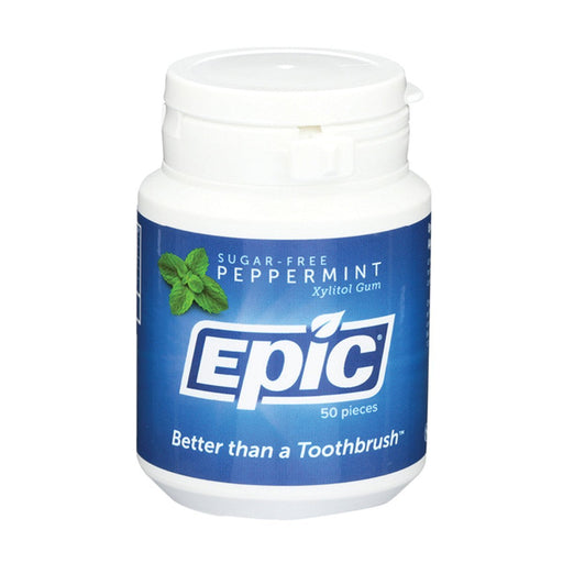 Epic Xylitol Peppermint Dental Gum 50pc Tub