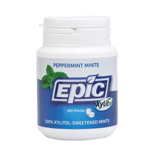 Epic Xylitol Peppermint Dental Mints 180pc Tub