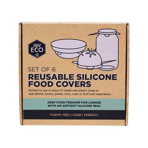 EVER ECO Set Of 6 Reusable Silicone Food Covers