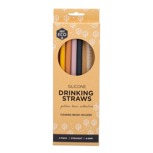 EVER ECO Silicone Straws - Straight Golden Hour Collection
