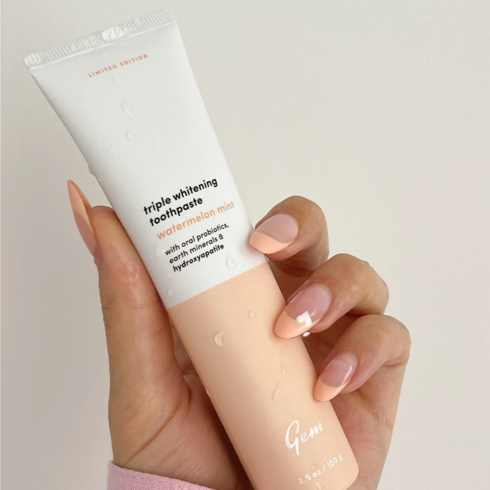 GEM Toothpaste Triple Whitening Watermelon Mint 100g — Australian Organic Products