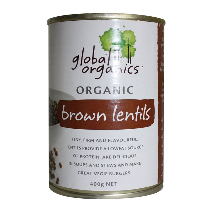 GLOBAL ORGANICS Organic Brown Lentils canned
