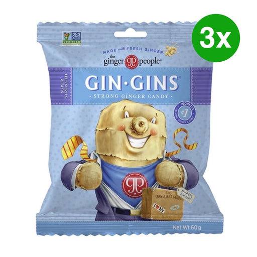 THE GINGER PEOPLE Gin Gins Ginger Candy Super Strength - 60g