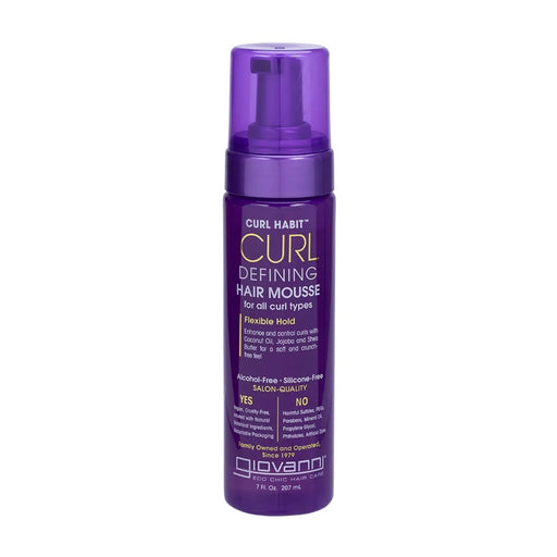 Giovanni, Curl Habit, Defining Hair Mousse, For All Curl Types, 7 fl oz (207 ml)