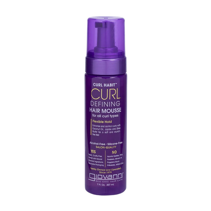 Giovanni, Curl Habit, Defining Hair Mousse, For All Curl Types, 7 fl oz (207 ml)