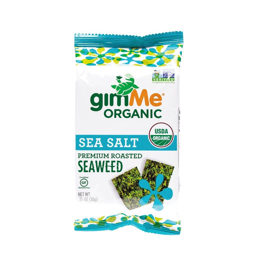 GIMME Roasted Organic Seaweed Snacks Sea Salt 10g