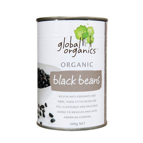 Global Organics Beans Black Organic (canned) 400g