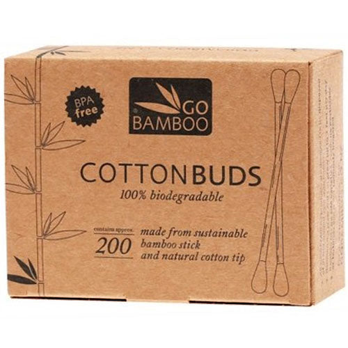 GO BAMBOO Cotton Buds Box of 200