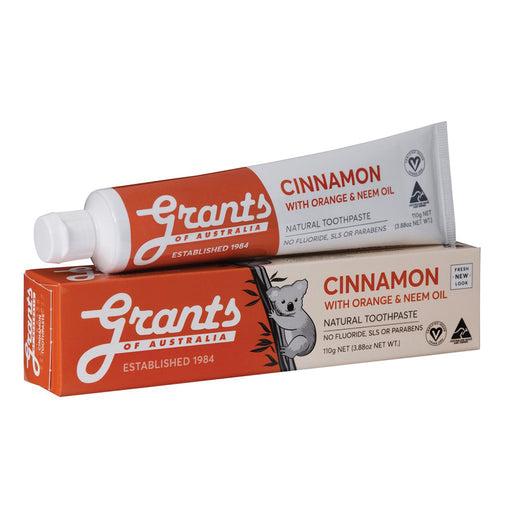 Grants Natural Cinnamon with Orange & Neem Oil Toothpaste 