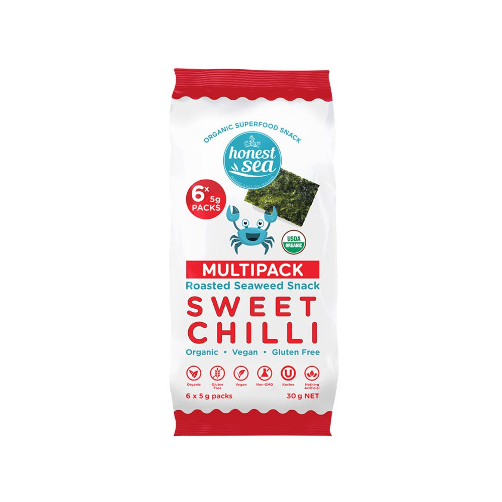 Honest Sea Seaweed Sweet Chilli Multipack 6x5g — Australian Organic Products