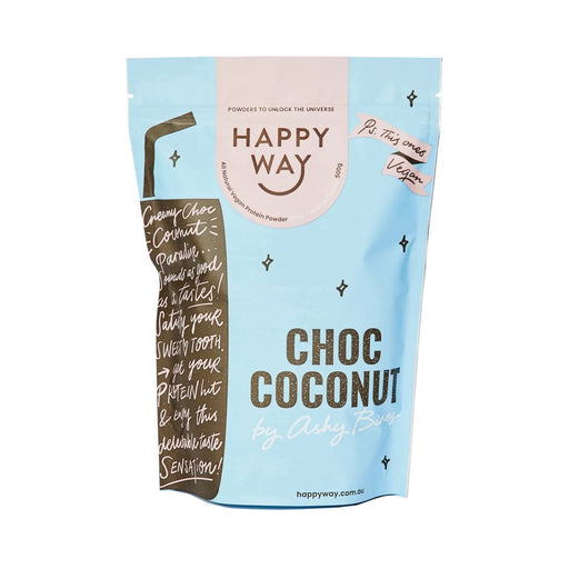 HAPPY WAY Ashy Bines Vegan Protein Powder Choc Coconut 500g