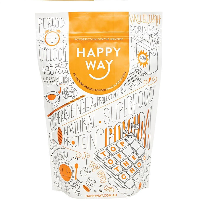 Happy Way Whey Protein Powder Chocolate - 500g