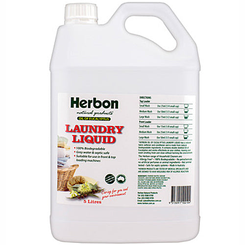 HERBON Biodegradable Laundry Liquid 5L Bulk