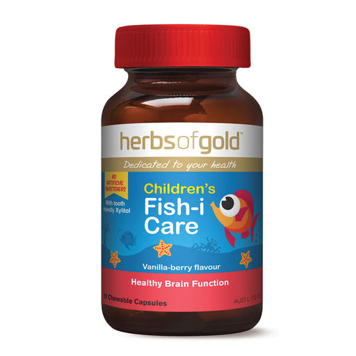 Herbs of Gold Chewable Children's Fish-I Care  60c