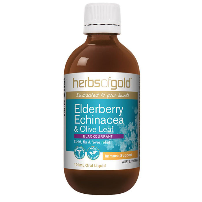 Herbs of Gold Elderberry Echinacea and Olive Leaf  100ml